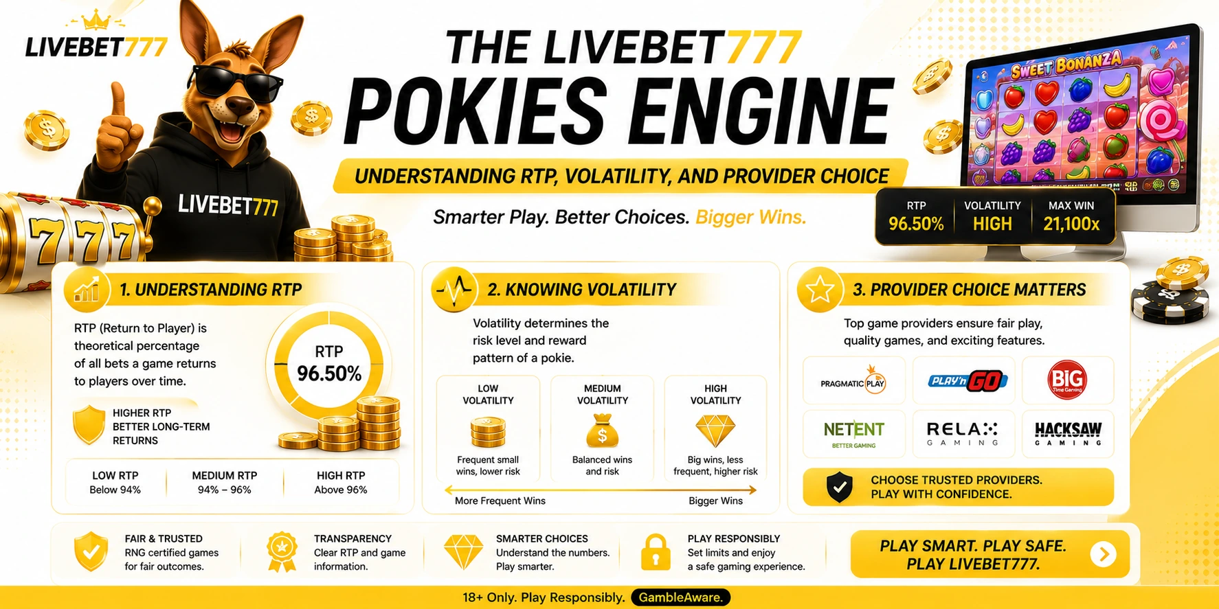 LIVEBET777 RTP volatility pokies guide