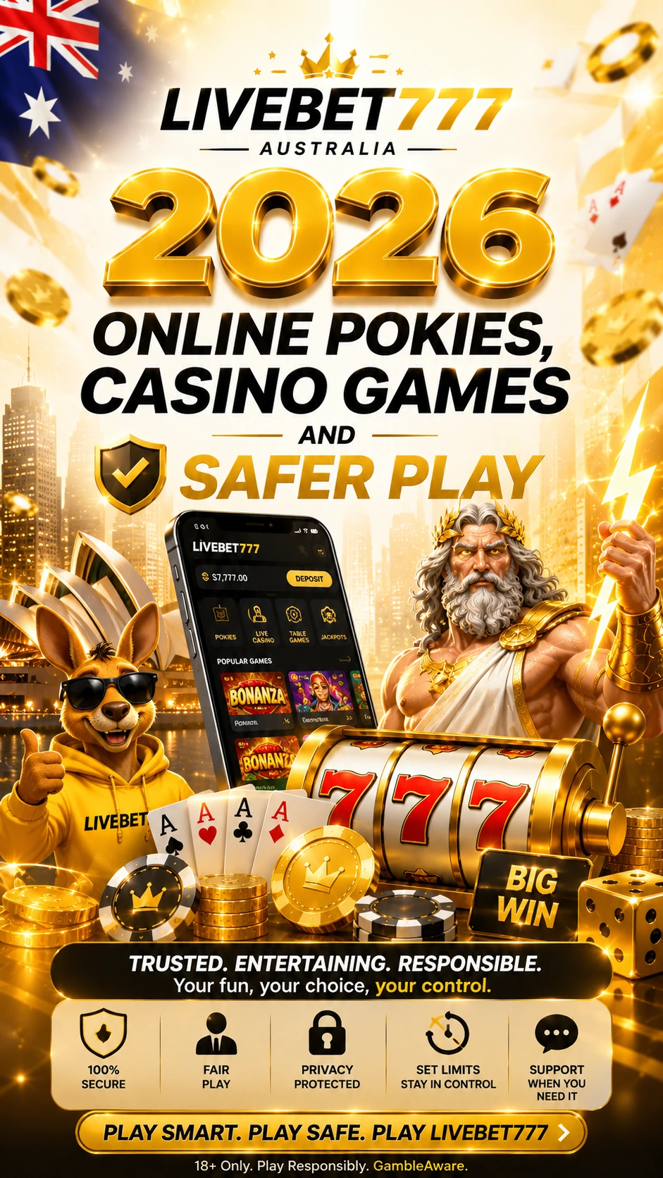 LIVEBET777 Australia online pokies and casino guide